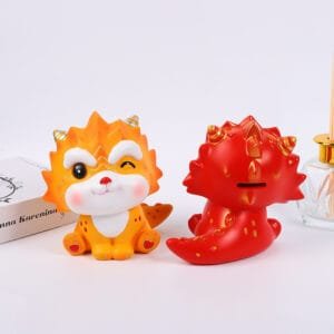 Easy to customize adorable Resin PVC Piggy Bank Craft Ornaments