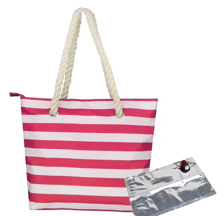 Fashionable Insulated Beach Wine Bag - Image 6