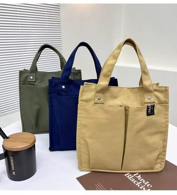 New Design Wholesale Large Shopping Shoulder Bag - Lunch Box Compatible Canvas Tote