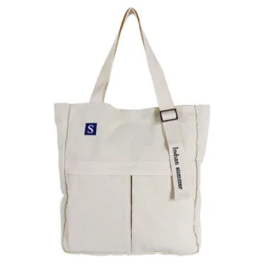 Portable Canvas Mommy Bag with Custom Logo - Korean Lazy Style, Student Creative Tote