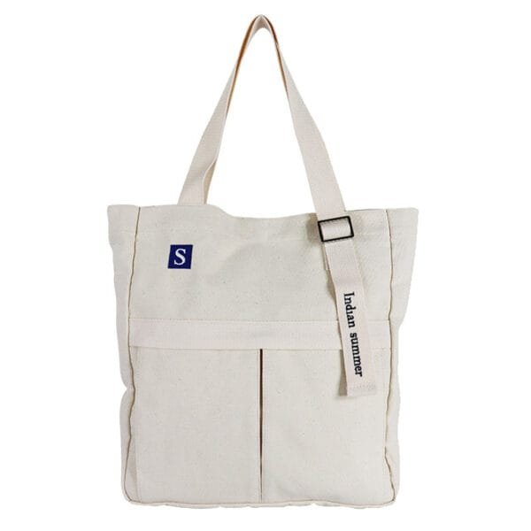 Portable Canvas Mommy Bag with Custom Logo - Korean Lazy Style, Student Creative Tote