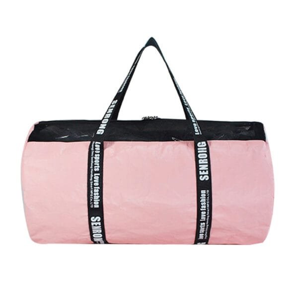 Durable DuPont Paper & Polyester Travel Bag | Custom Foldable Fitness Duffel