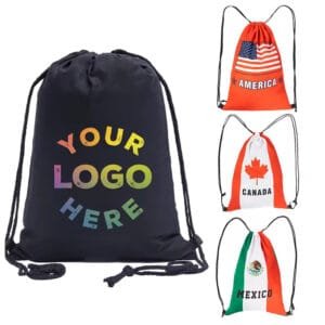 2026 New Design Custom Printed Recycled Nylon Drawstring Bag for World Cup