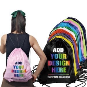Most Popular Water-Resistant Sport Drawstring Backpack | Custom Polyester Bag