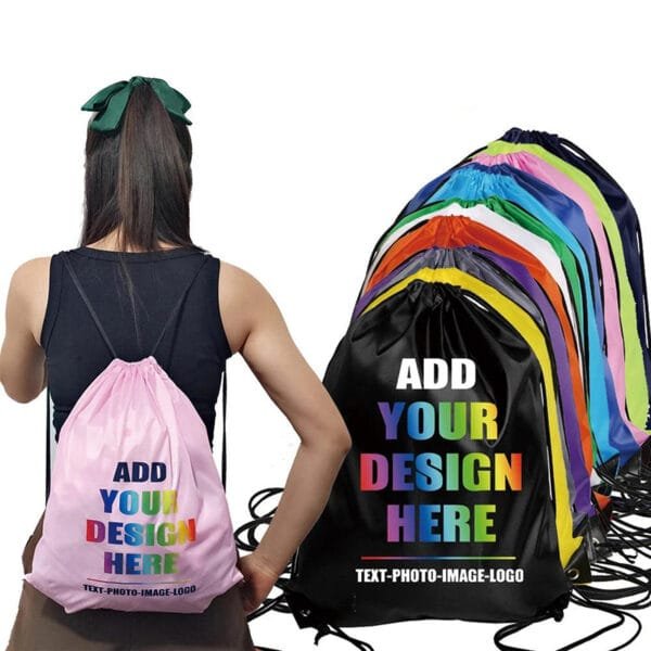 Most Popular Water-Resistant Sport Drawstring Backpack | Custom Polyester Bag